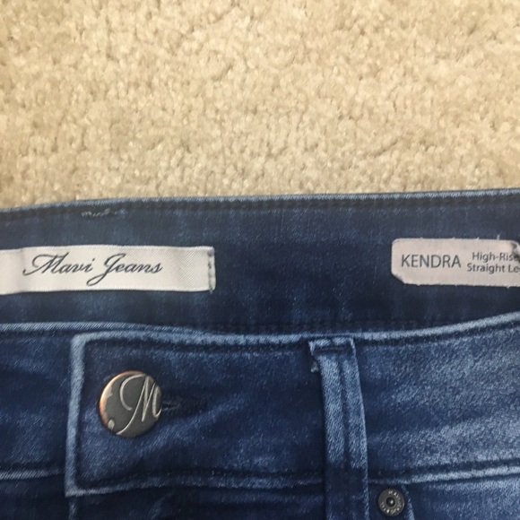 Mavi Jeans Kendra High Rise Straight Leg Jeans Medium Wash Stretch Denim Blue 30 - Picture 3 of 9